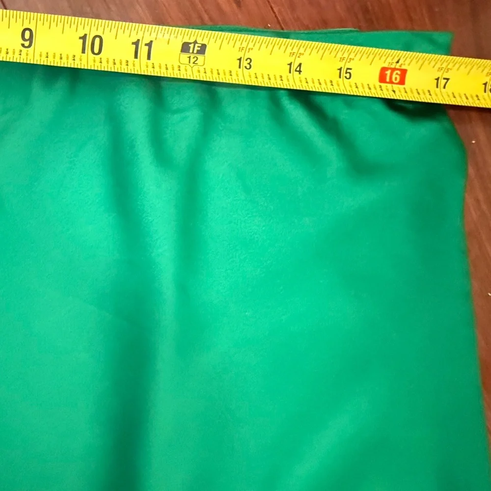 J Crew Green Satin Mini Skirt Women's Skirt Elastic Waist